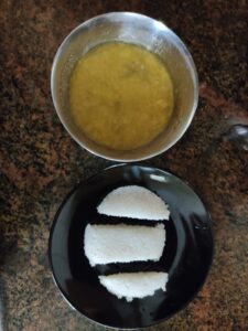 Idly and Moong Dal for BLW