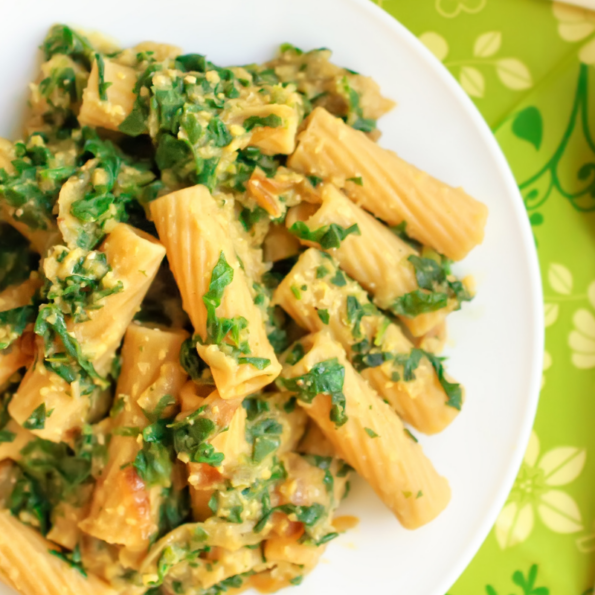 BLW Recipes Penne Pasta with Spinach for babies
